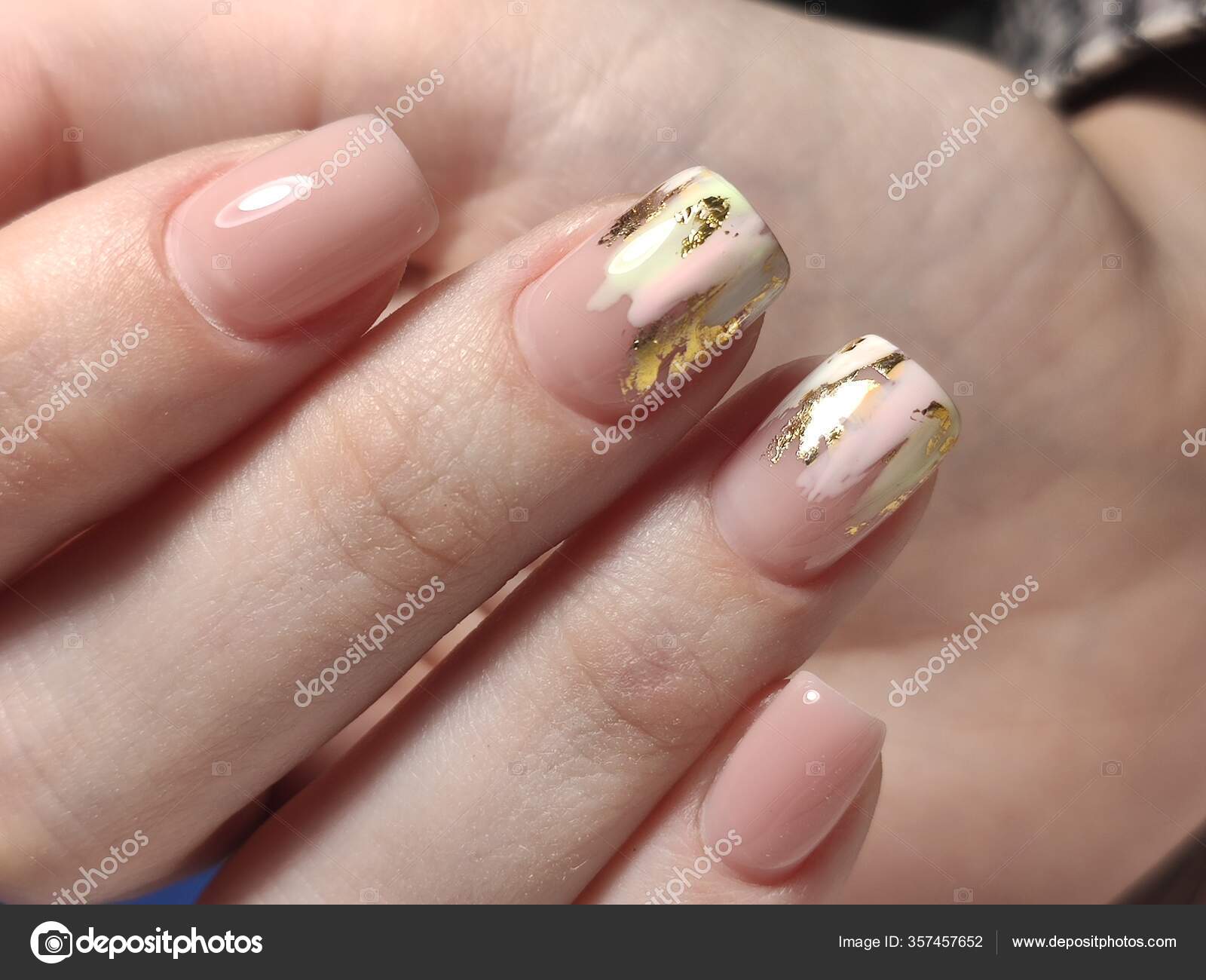 Design Sexy Pink Manicure Long Beautiful Nails Stock Photo Image By C Smirmaxstock