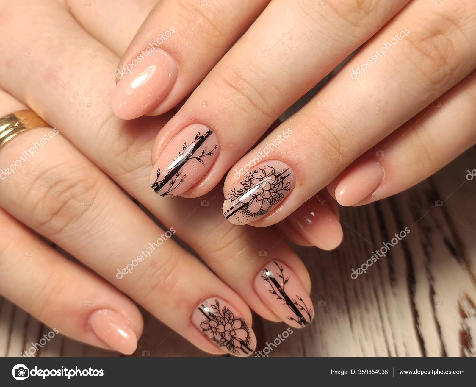 Design Sexy Pink Manicure Long Beautiful Nails Stock Photo Image By C Smirmaxstock