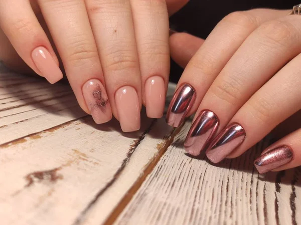 Modny Projekt Manicure Pięknym Tle Tekstury — Zdjęcie stockowe