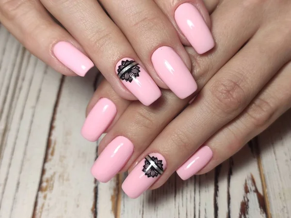 Trendy Manicure Design Een Mooie Texturale Achtergrond — Stockfoto