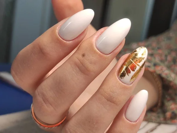 Fashion Manicure Van Nagels Een Mooie Texturale Achtergrond — Stockfoto