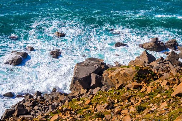 Güzel Deniz Manzarası Kaya Pelerininden Atlantik Okyanusu Manzarası Sintra Kaya — Stok fotoğraf