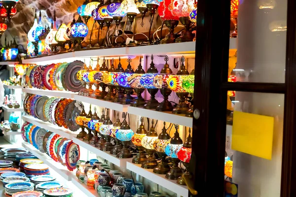 Boutique Cadeaux Avec Une Variété Lampes Turques Vendre Kotor Monténégro — Photo