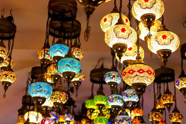 Souvenirladen Mit Einer Vielzahl Von Türkischen Lampen Zum Verkauf Kotor — Stockfoto