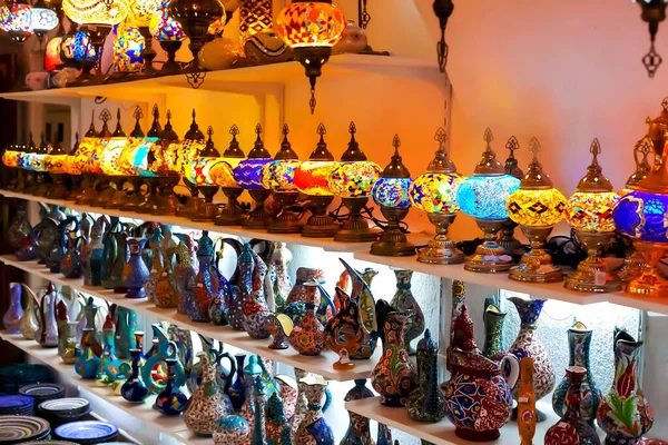 Boutique Cadeaux Avec Une Variété Lampes Turques Vendre Kotor Monténégro — Photo