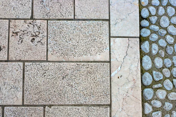 The bridge is a stone road, paving stones. Beautiful paving stones on Mostar street. Bosnia and Herzegovina