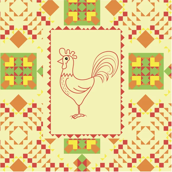 Çerçeve içinde güzel Noel horoz