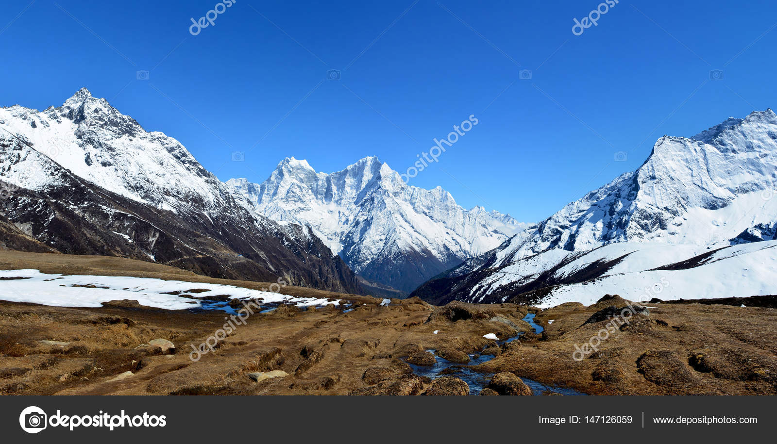 View Of The Magnificent Himalayan Mountains On The Background Of Stock Photo By C Cito4ekk