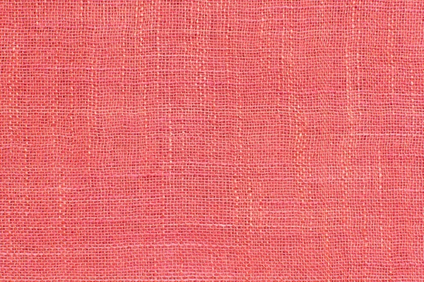 Scarlet keten kumaş closeup görünümü. Doku backgr için