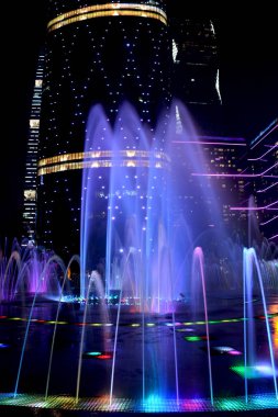 Renkli şarkı çeşme merkezinde, Guangzhou city, Çin