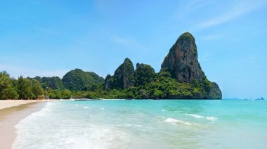 Güzel tropikal plaj. Railay Beach Krabi il, Thaila