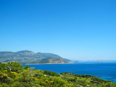 Akdeniz Sahil güzel manzarasına. Likya yolu tre