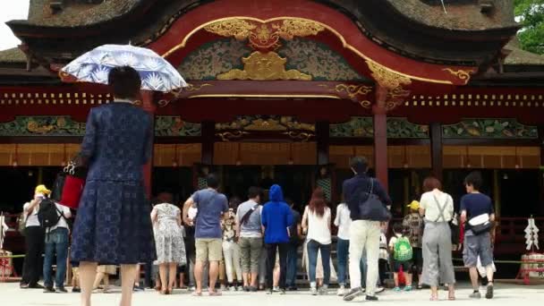 Nara Juli 2016 Besucher Todai Tempel — Stockvideo