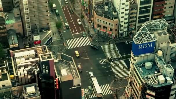 Vídeo Lapso Tempo Das Ruas Cidade Tóquio Com Travessias Zebra — Vídeo de Stock