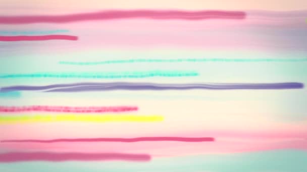 Colorful stripes. Hand drawn, painted background animation. Retro look — Stock Video