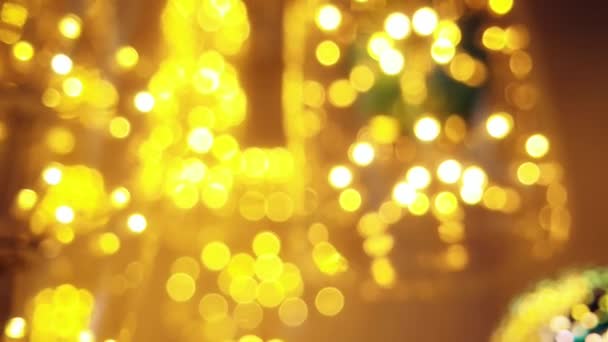 Weihnachten Hintergrund mit leuchtenden Lichtern. — Stockvideo