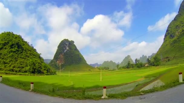 Poisson Oeil Vidéo Tour Travers Campagne Montagneuse Vietnam — Video