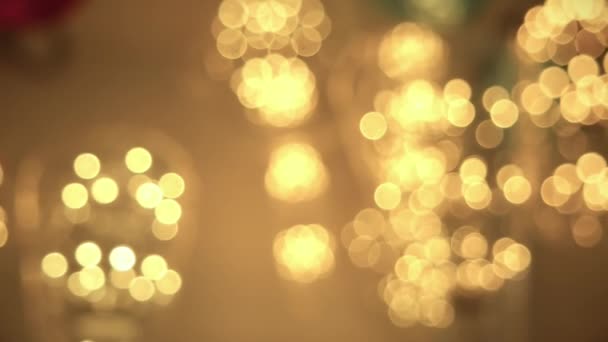 Karácsony háttér izzó fények. — Stock videók