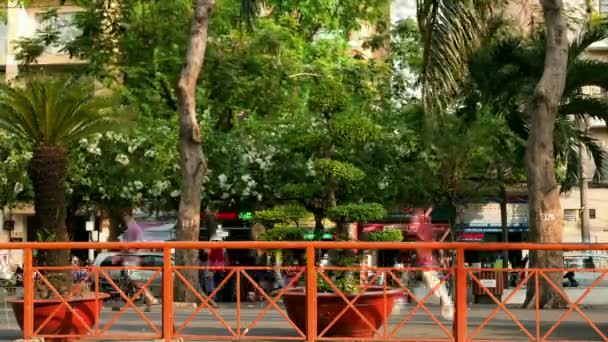 Ho-Chi-Minh-Stadt - Menschen im Park. Zeitraffer mit 4K-Auflösung. — Stockvideo