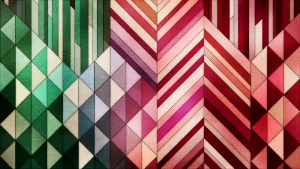 Färgglada mosaik abstrakt bakgrund animation. 4K-upplösning — Stockvideo