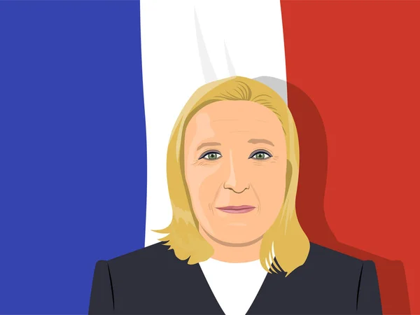 Fransız politikacı Marine Le Pen — Stok Vektör