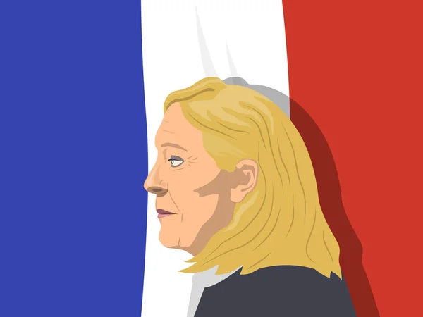 Fransız politikacı Marine Le Pen — Stok Vektör