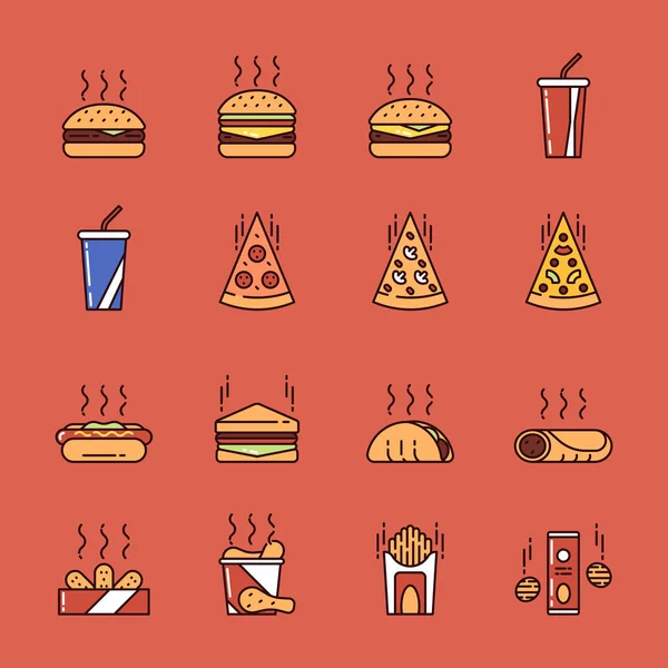 Comida rápida y chatarra — Vector de stock