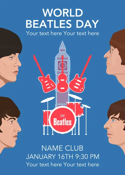 The Beatles band — Stock Vector