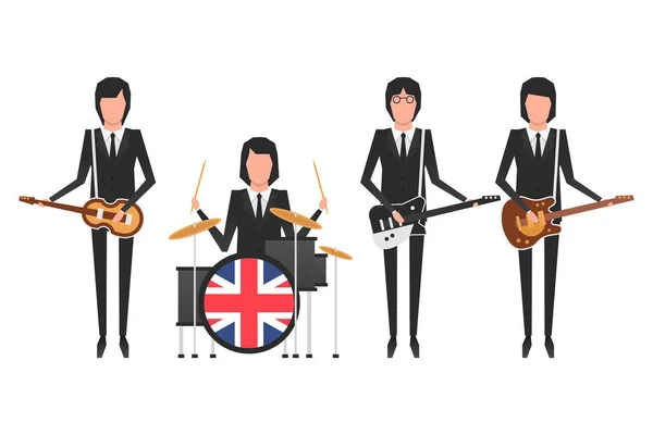 La bande des Beatles — Image vectorielle