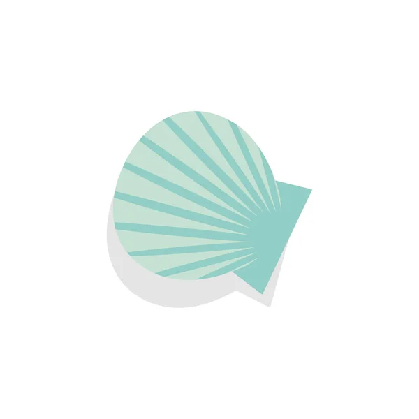 Shell. Icono sobre fondo aislado — Vector de stock