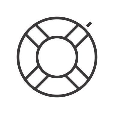 Bir yüzme daire vektör çizim.