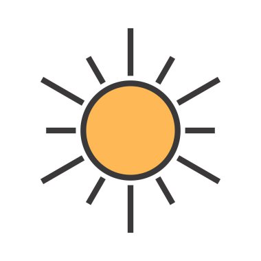 Yaz güneş illüstrasyon vektör.