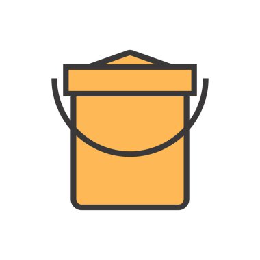 Bir kum kova vektör çizim.