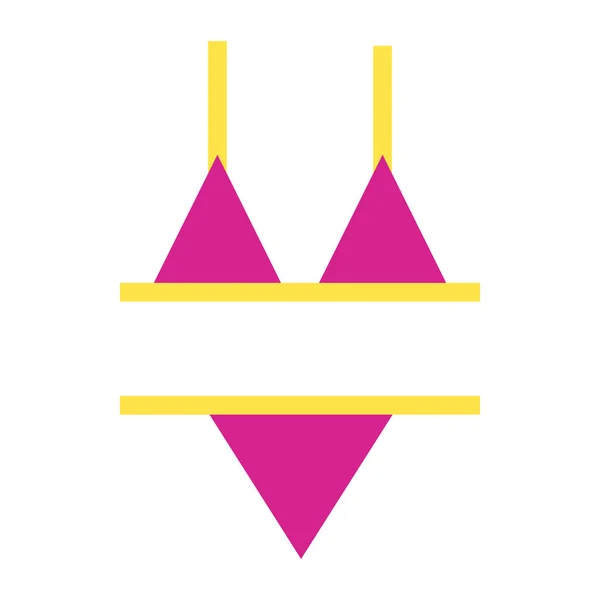 Jasne kolorowe bikini ikona. — Wektor stockowy