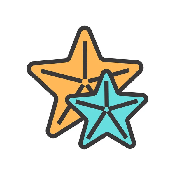 Icono vectorial de los peces estrella. Ideal para aplicaciones móviles y web . — Vector de stock