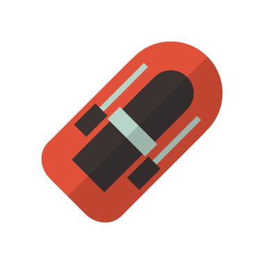 Tekne. İzole arka plan üstünde kutsal kişilerin resmi