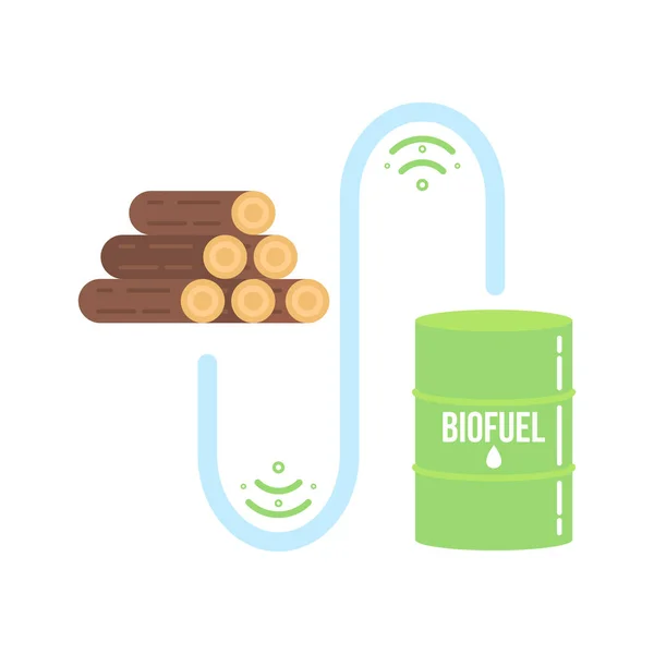 Illustration des biocarburants. Énergie alternative — Image vectorielle