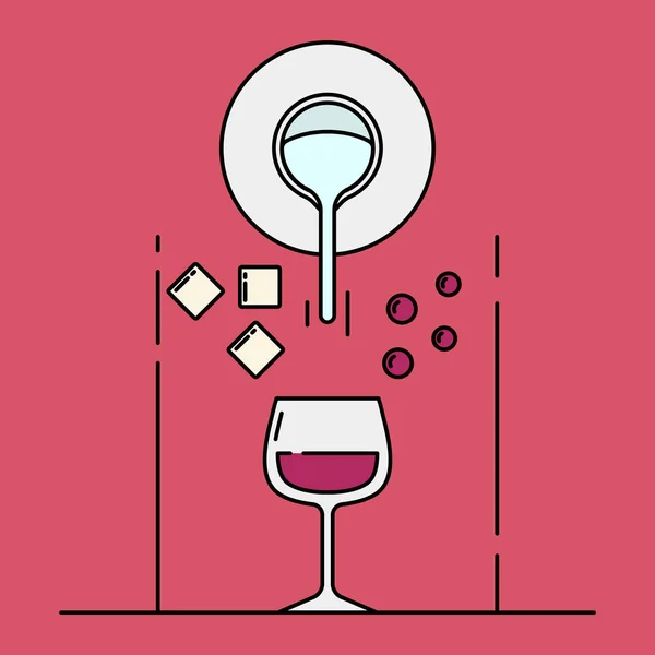 Wein-Illustrationen — Stockvektor