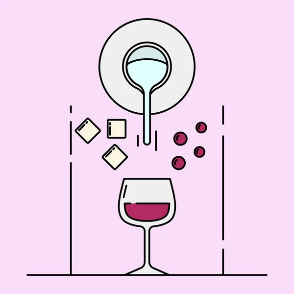 वाईन स्पष्टीकरण आयटम — स्टॉक व्हेक्टर