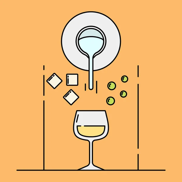 Vin illustrationer objekt — Stock vektor