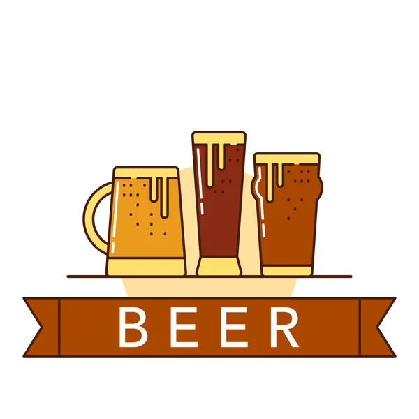 Illustrazione tema birra — Vettoriale Stock