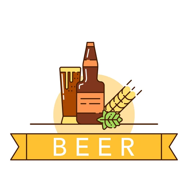 Pivo téma ilustrace — Stockový vektor