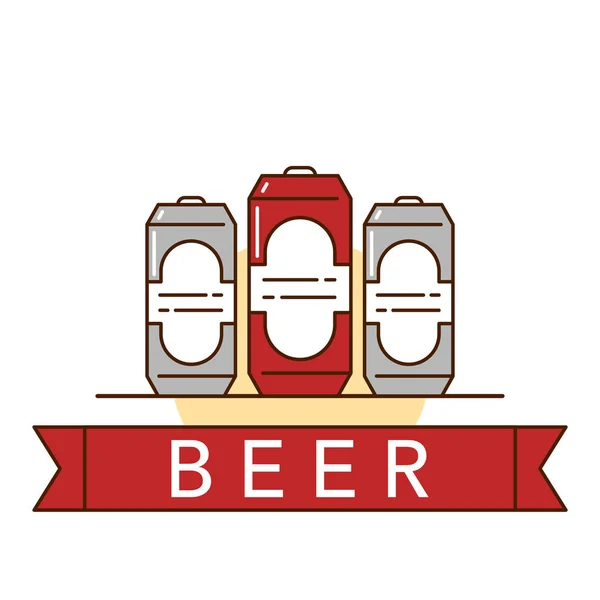Тематическая иллюстрация пива — стоковый вектор