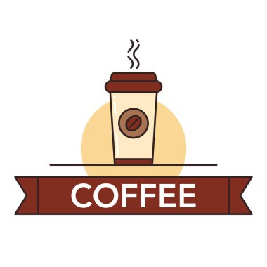 Kahve simgeler illüstrasyon