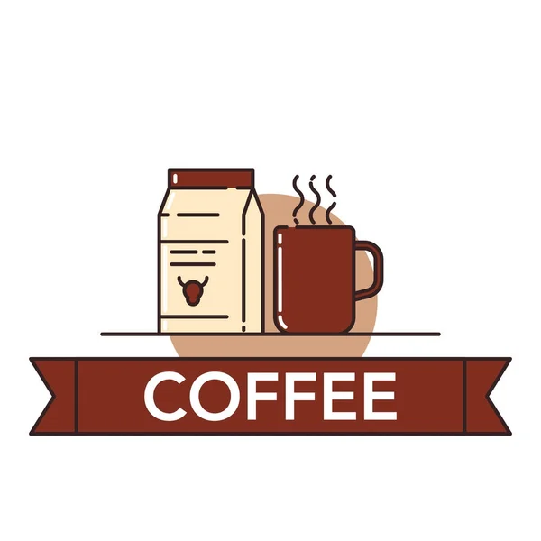 Ilustración de iconos de café — Archivo Imágenes Vectoriales