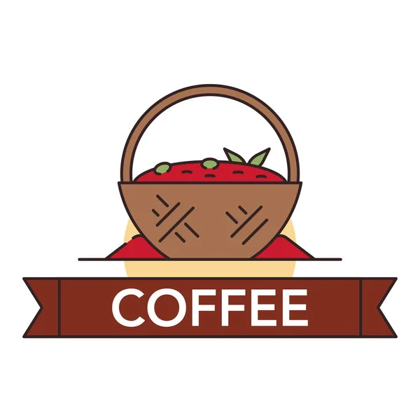 Ilustración de iconos de café — Archivo Imágenes Vectoriales