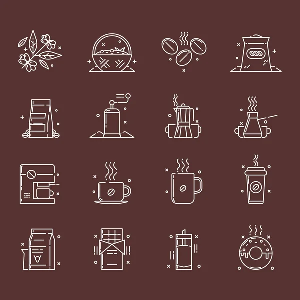 Ilustracja kawa ikony — Wektor stockowy
