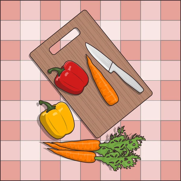 Alimentation saine et sujet de cuisine . — Image vectorielle