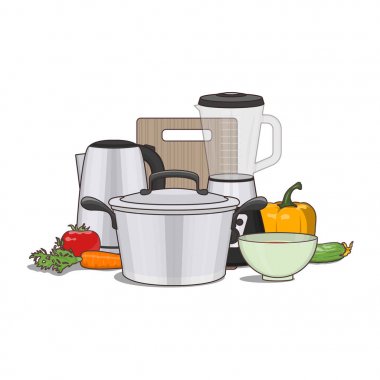 Mutfak ve gıda konu hazırlanıyor.