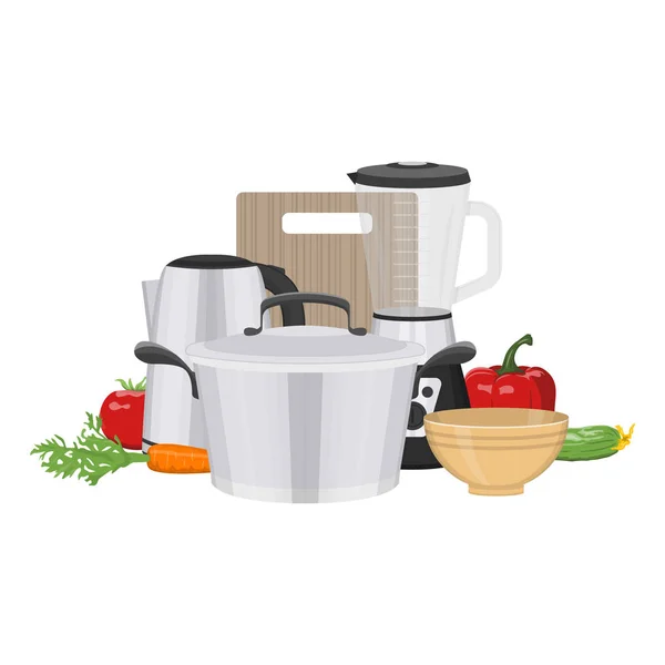 Cocina y preparación de alimentos tema . — Vector de stock